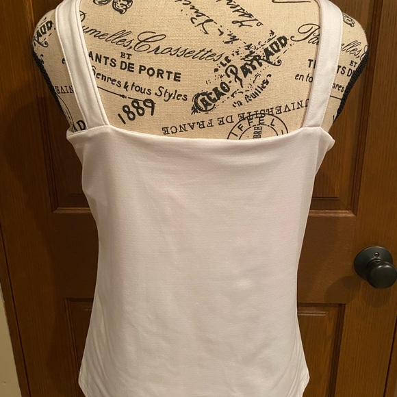 B.Moss White Silky Tank Top - Picture 3 of 5